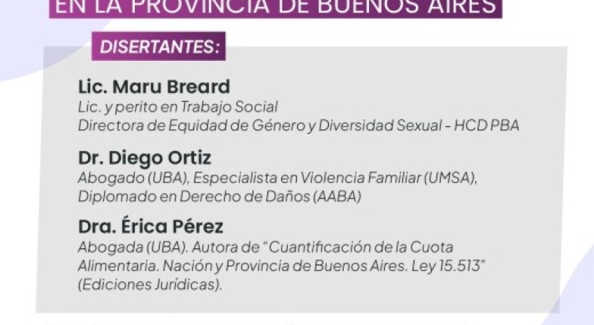 Jornada de Actualización sobre el Nuevo Proceso de Alimentos en la Provincia de Buenos Aires